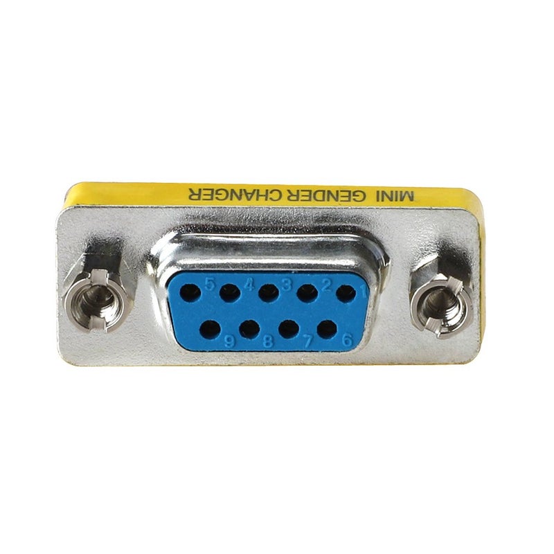 WOVTE DB9 Female to Female Mini Gender Changer Coupler Adapter Connector Pack of 2 (VGA/SVGA 9/9) - Image 2